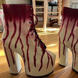 Women’s Bloody Halloween Boots size 8 never worn!